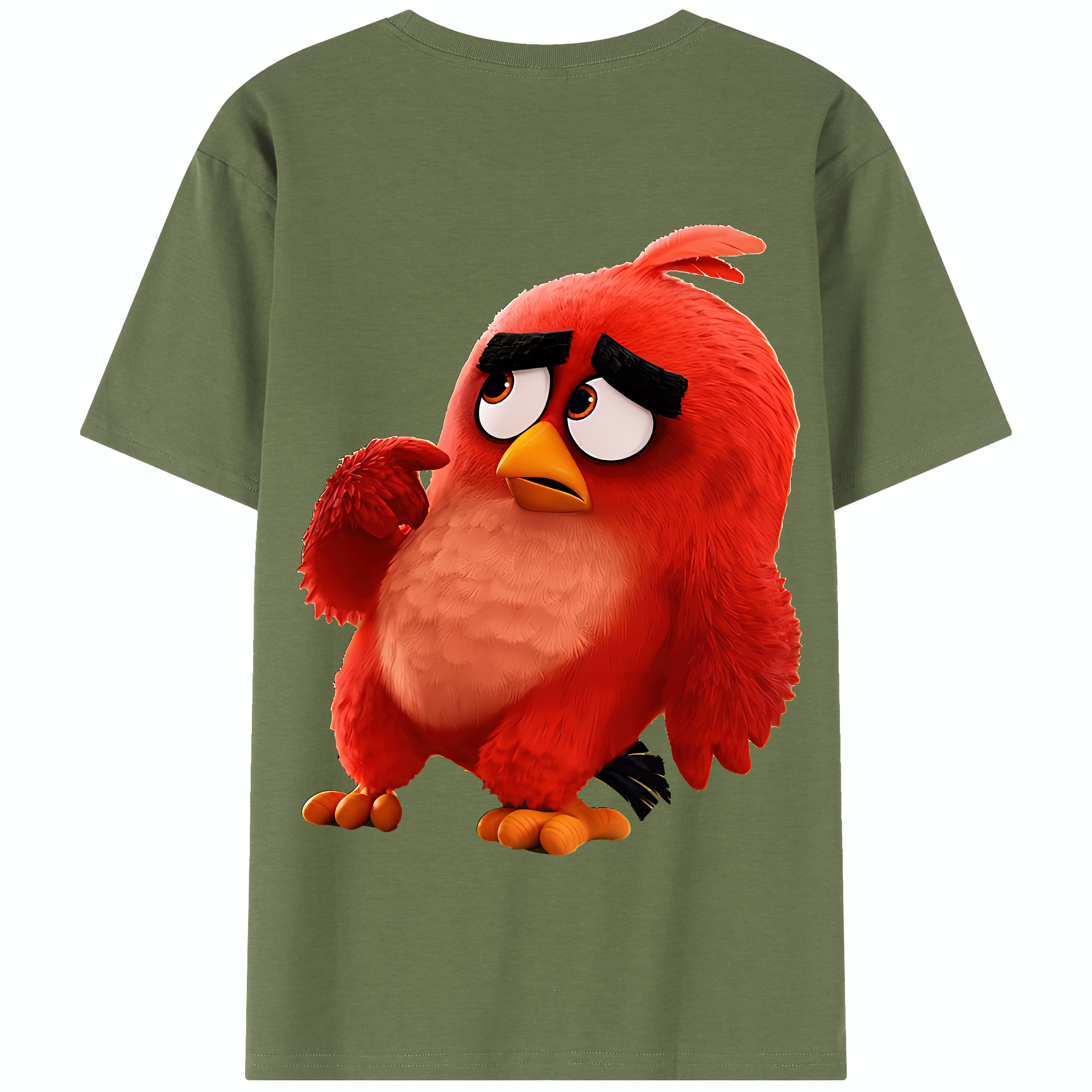 （画像用） Angry Birds アングリーバード 綿100％半袖Tシャツ（背面プリント）